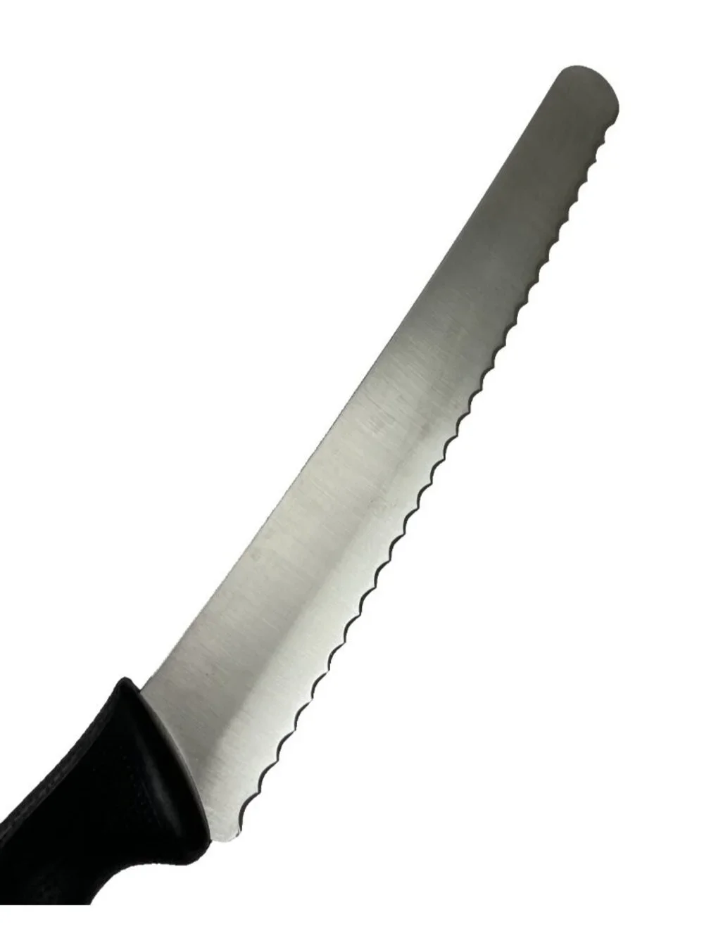 M23210 Millennia Black Handle 10-Inch Wide Wavy Edge Bread Knife